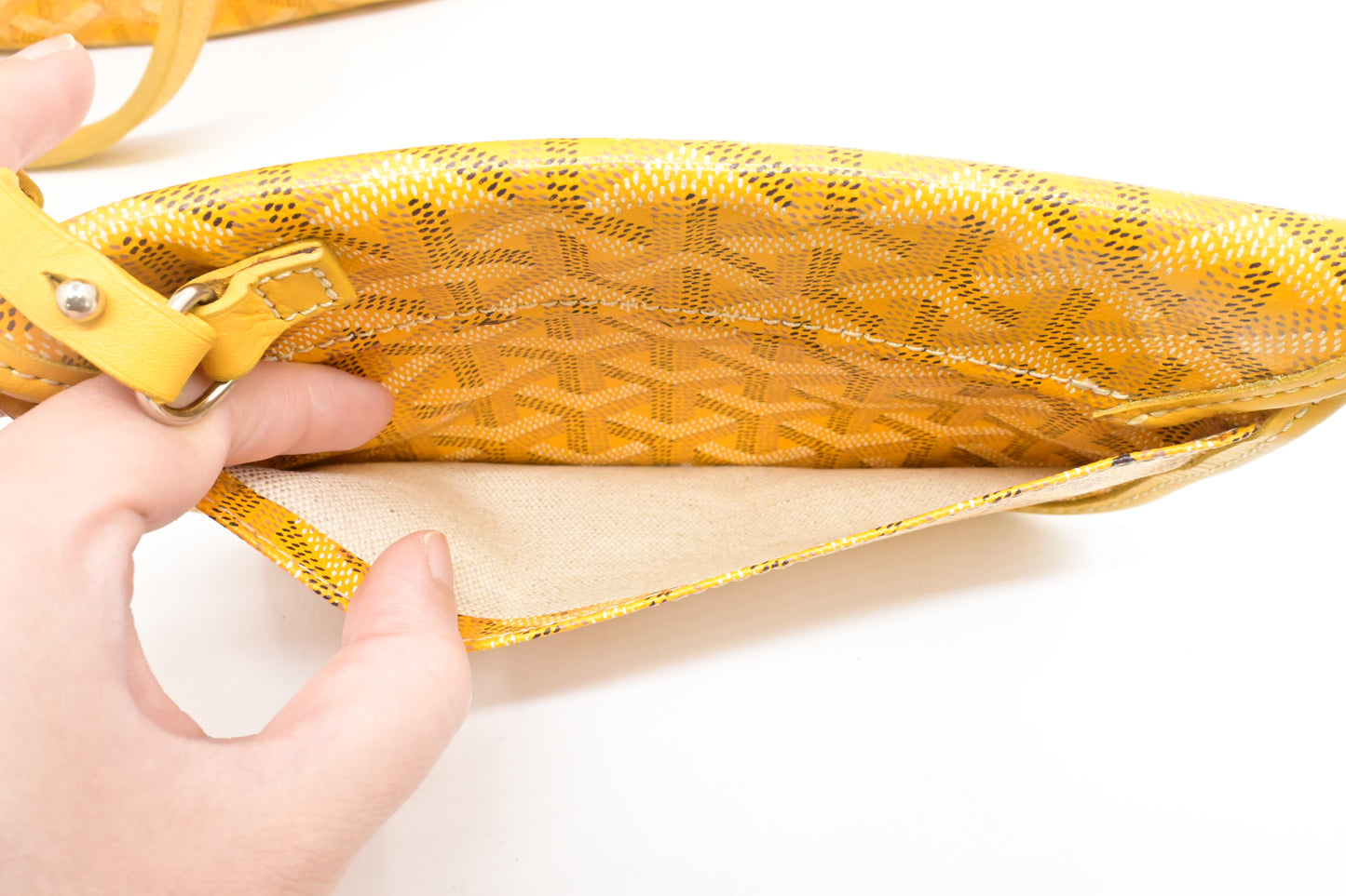Goyard Saint Louis PM in Yellow Goyardine Canvas