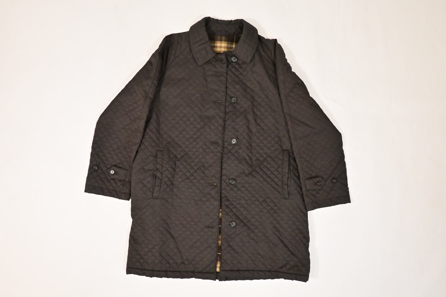 Burberry Jacket in Brown Quilted Nylon