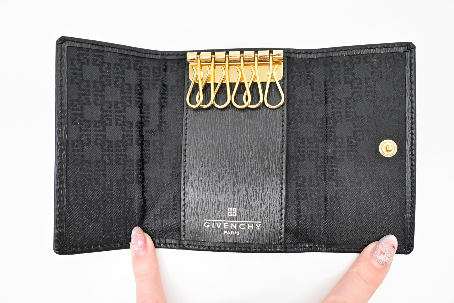 Givenchy 6 Key Case in Black Leather