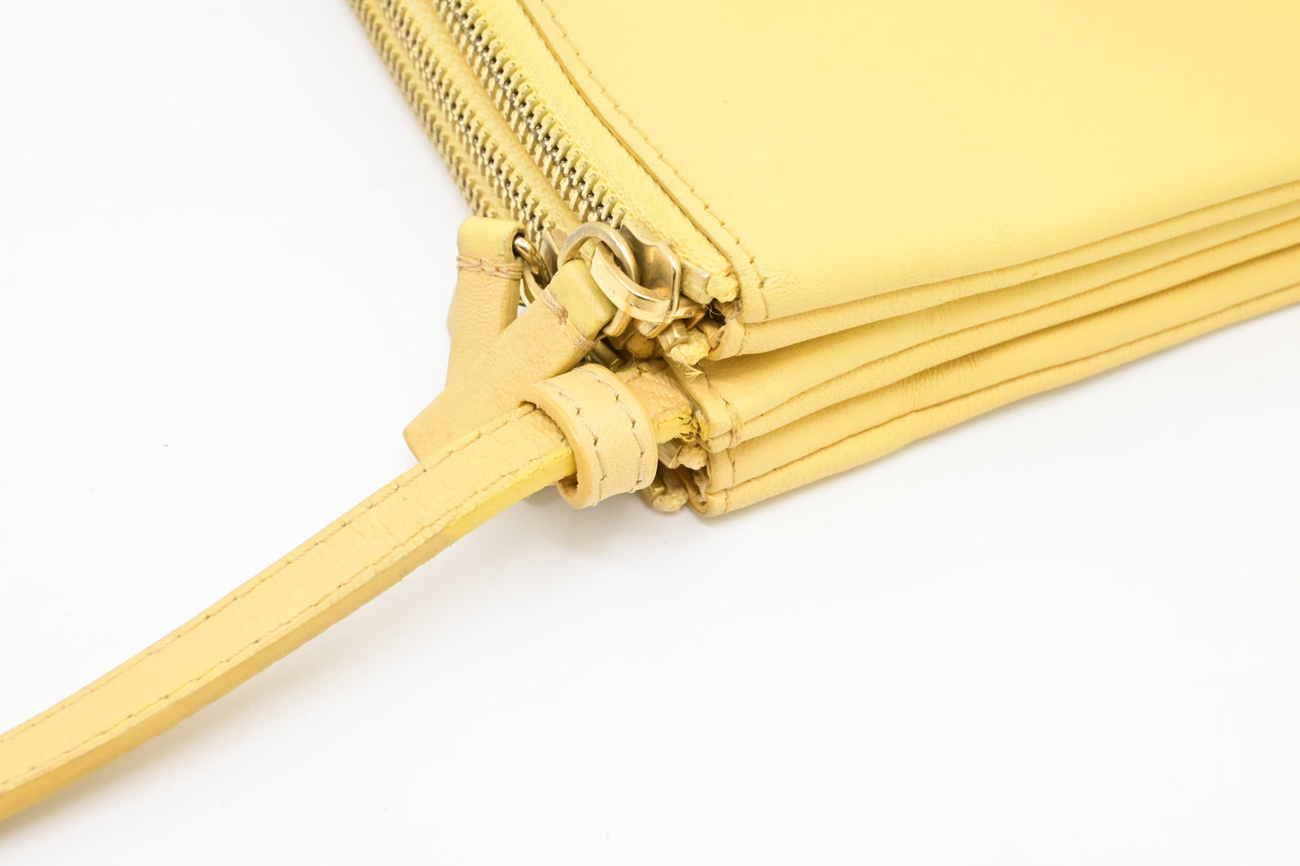 Celine Crossbody in Pale Yellow Leather