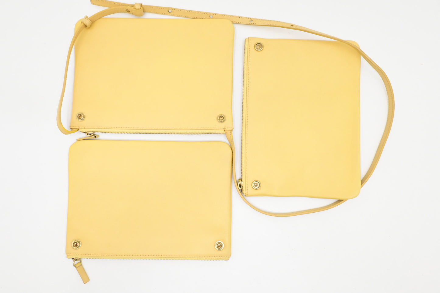 Celine Crossbody in Pale Yellow Leather