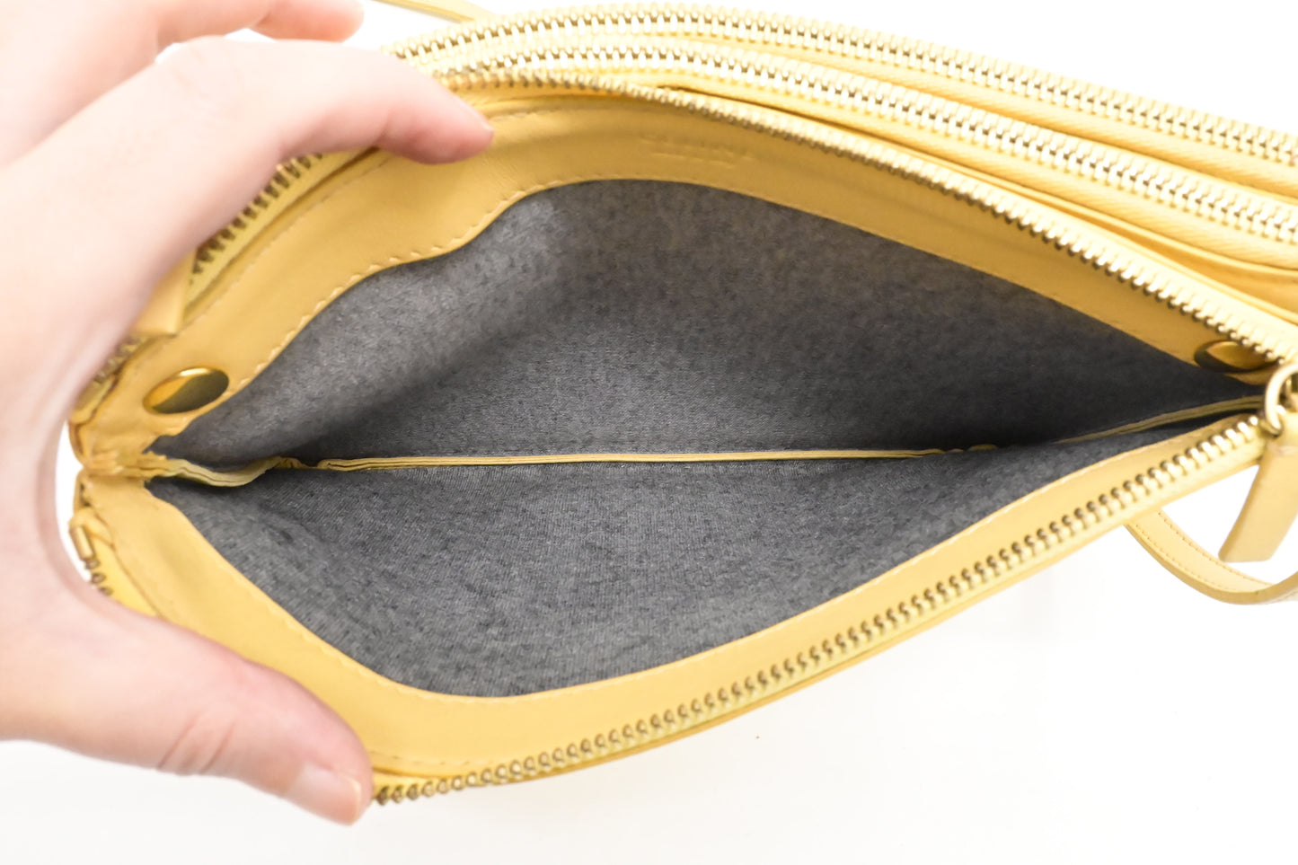 Celine Crossbody in Pale Yellow Leather