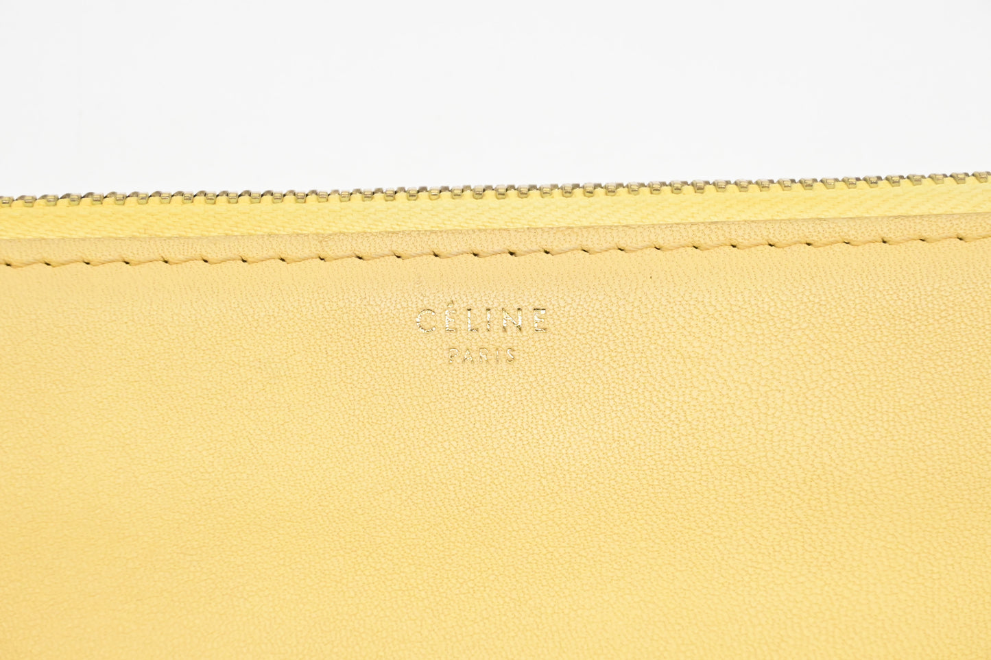 Celine Crossbody in Pale Yellow Leather