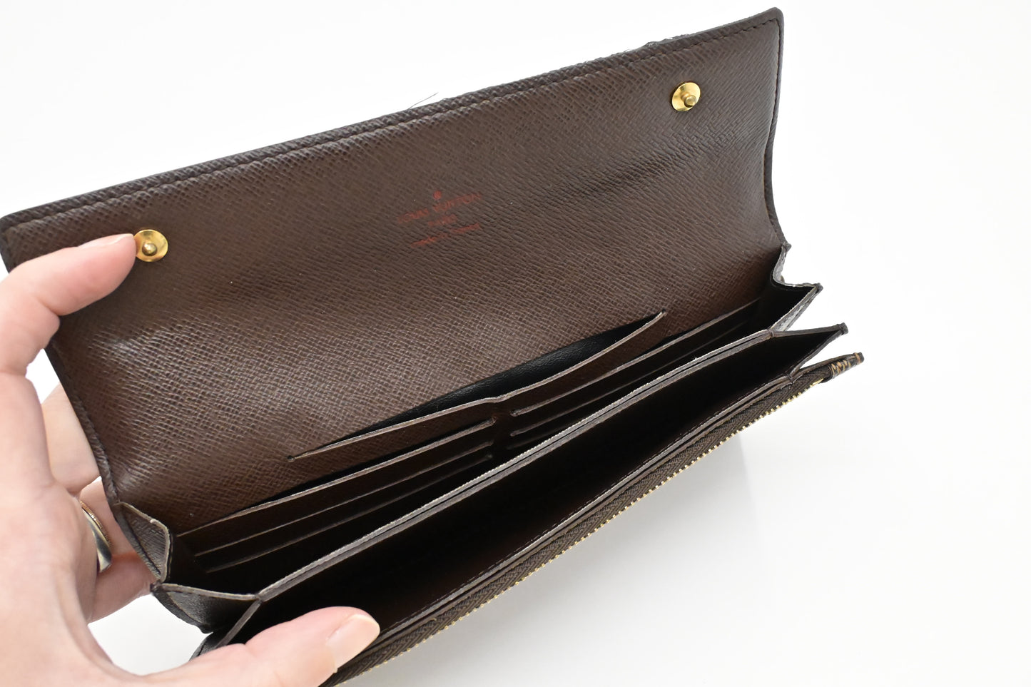 Louis Vuitton Accordion Wallet in Damier Ebene Canvas