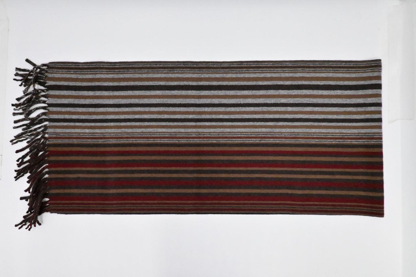 Louis Vuitton Scarf in Red and Brown Cashmere and Wool