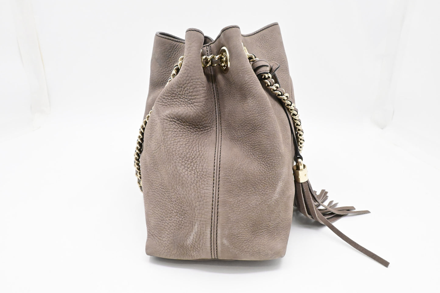 Gucci Soho Chain Shoulder Bag in Gray Leather