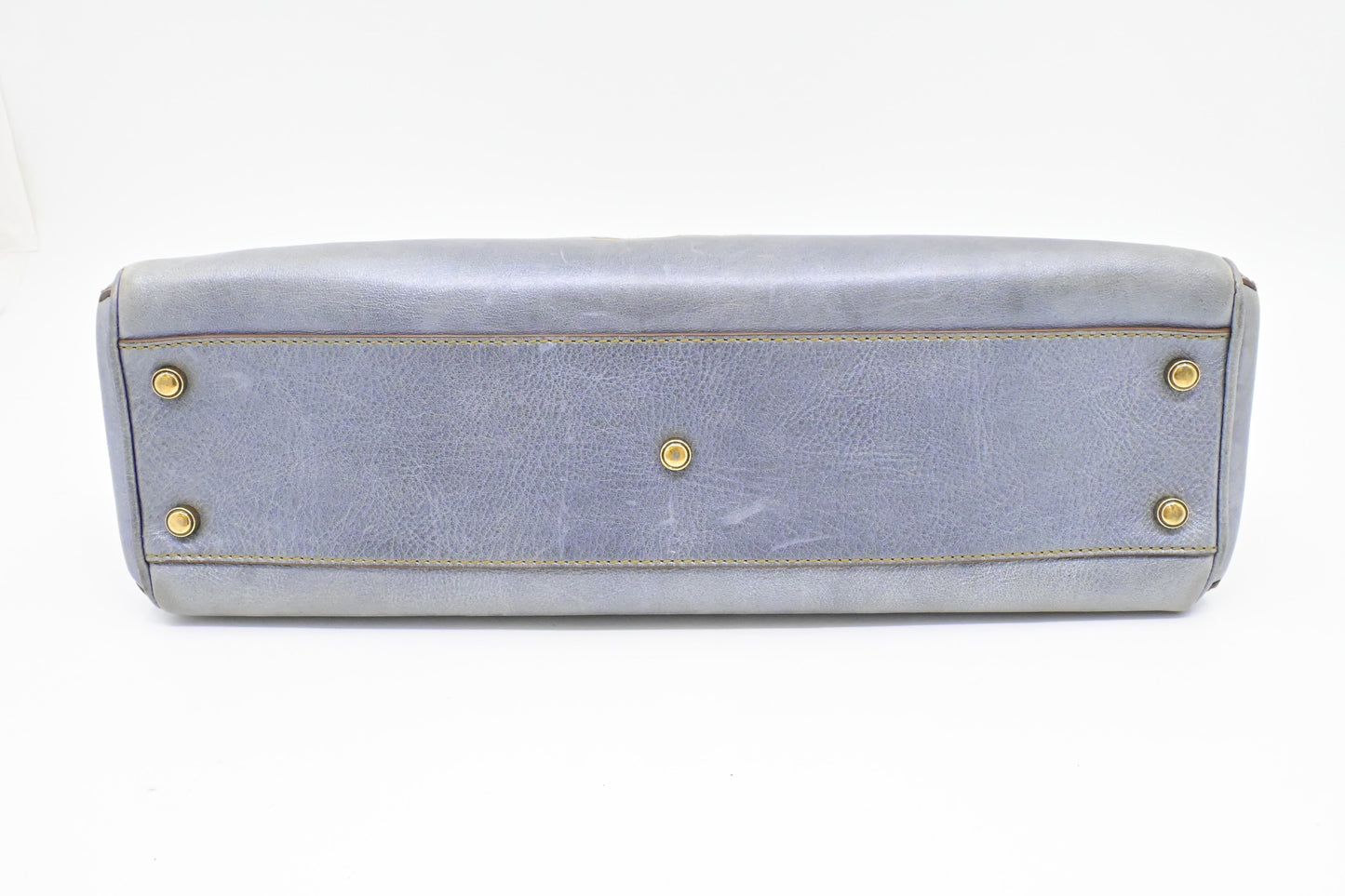 Cartier Marcello Handbag in Blue Gray Metallic Leather