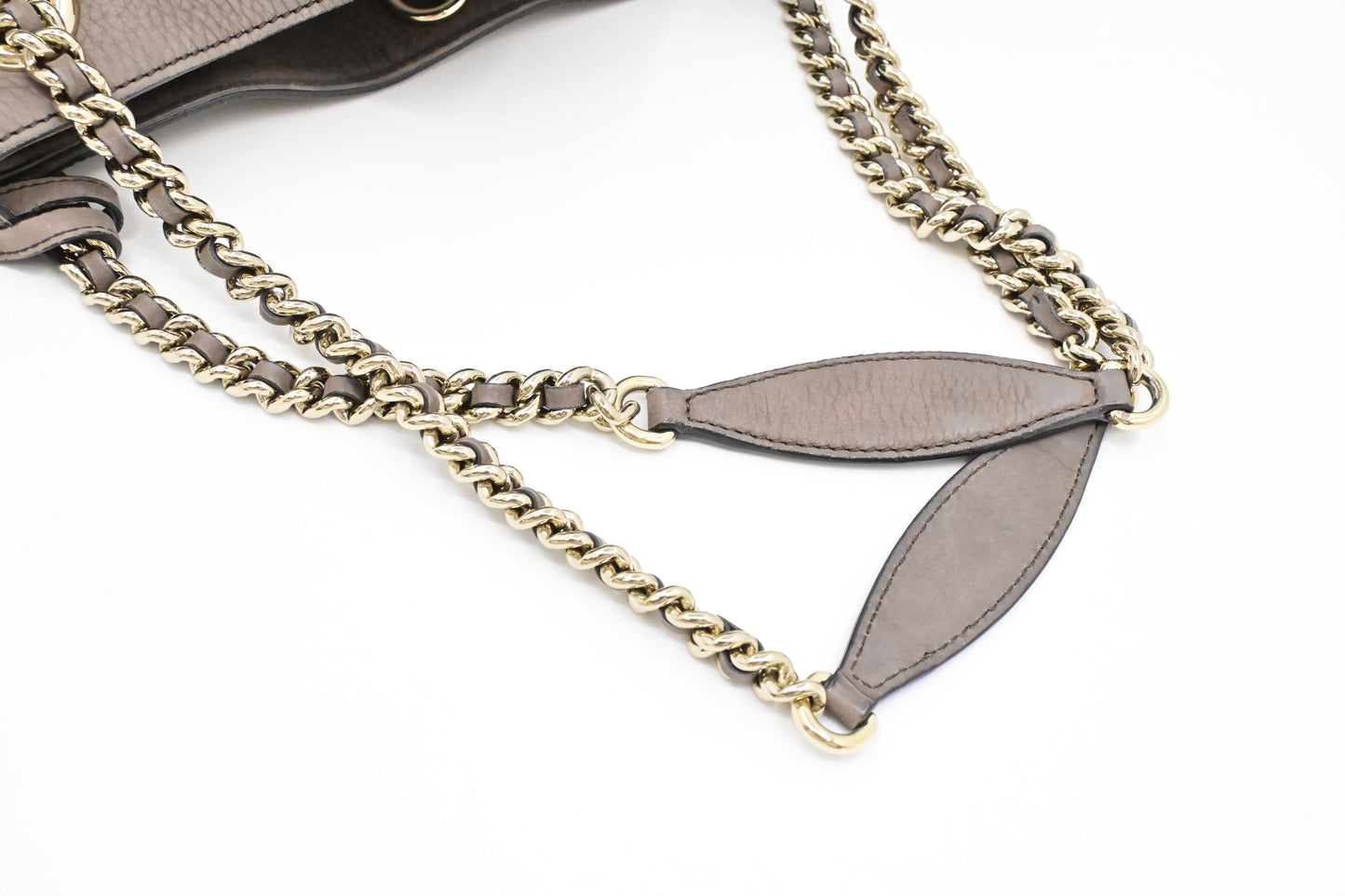 Gucci Soho Chain Shoulder Bag in Gray Leather