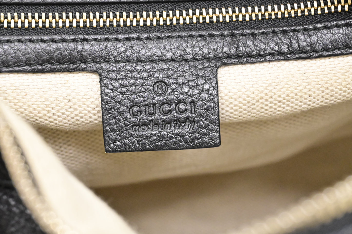 Gucci Soho Boston Bag in Black Leather