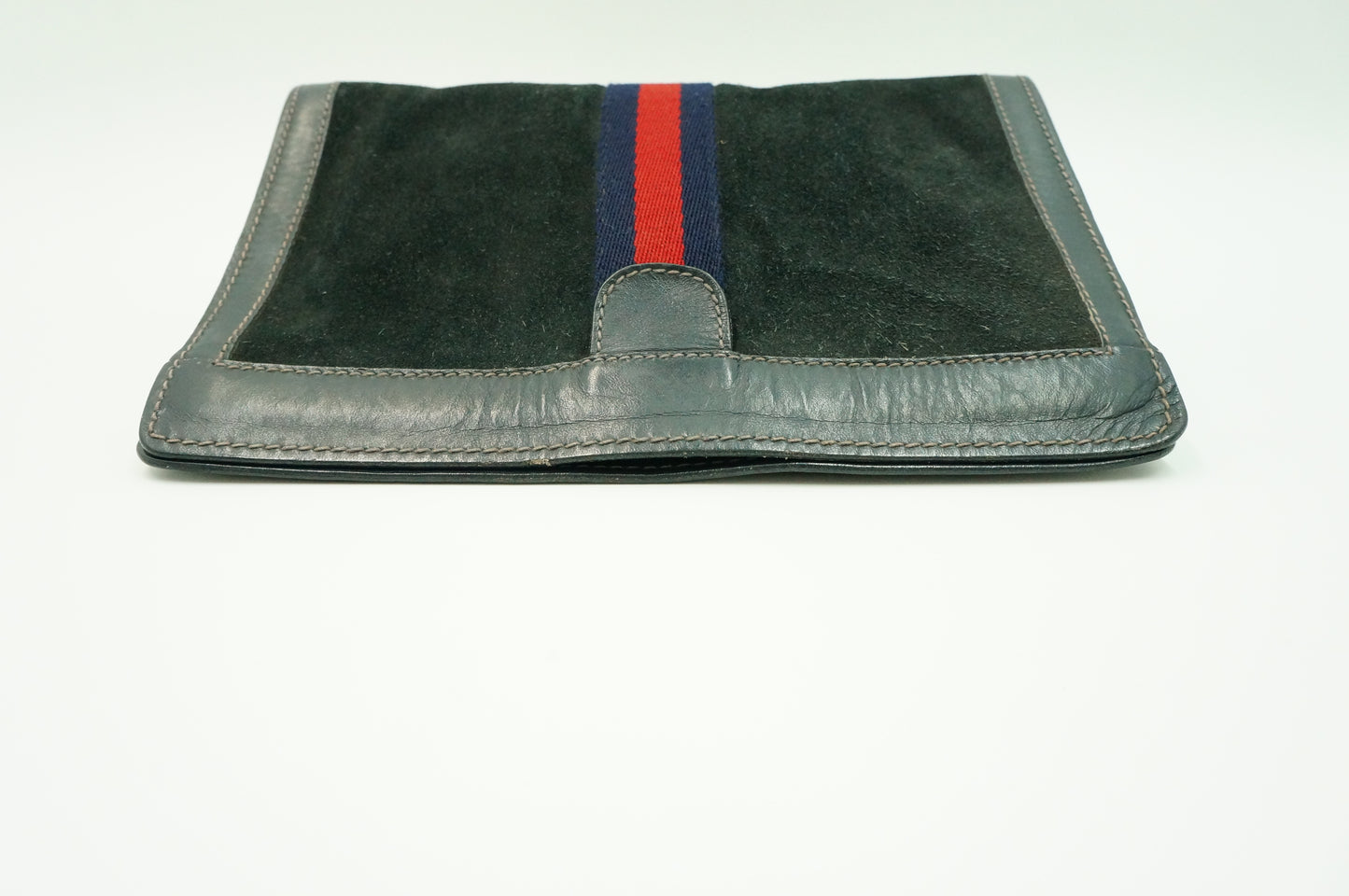 Gucci "Accessory Collection" Pouch in Navy Blue Suede Leather