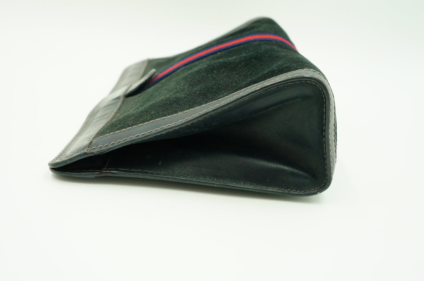 Gucci "Accessory Collection" Pouch in Navy Blue Suede Leather