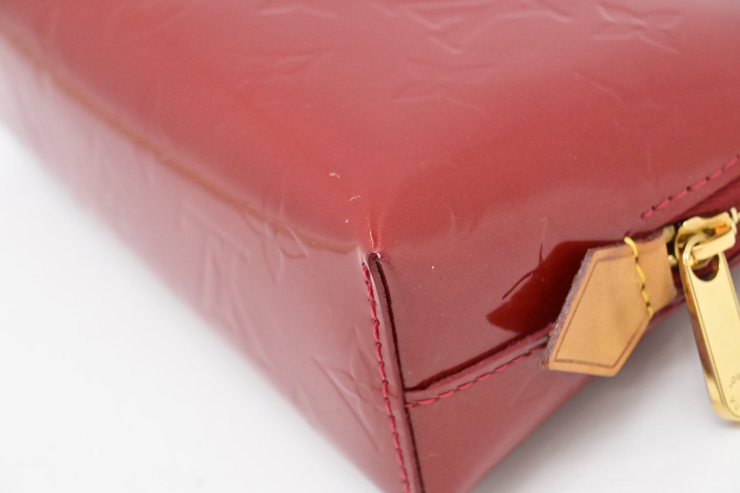 Louis Vuitton Pochette Cosmetique in Red Vernis Leather