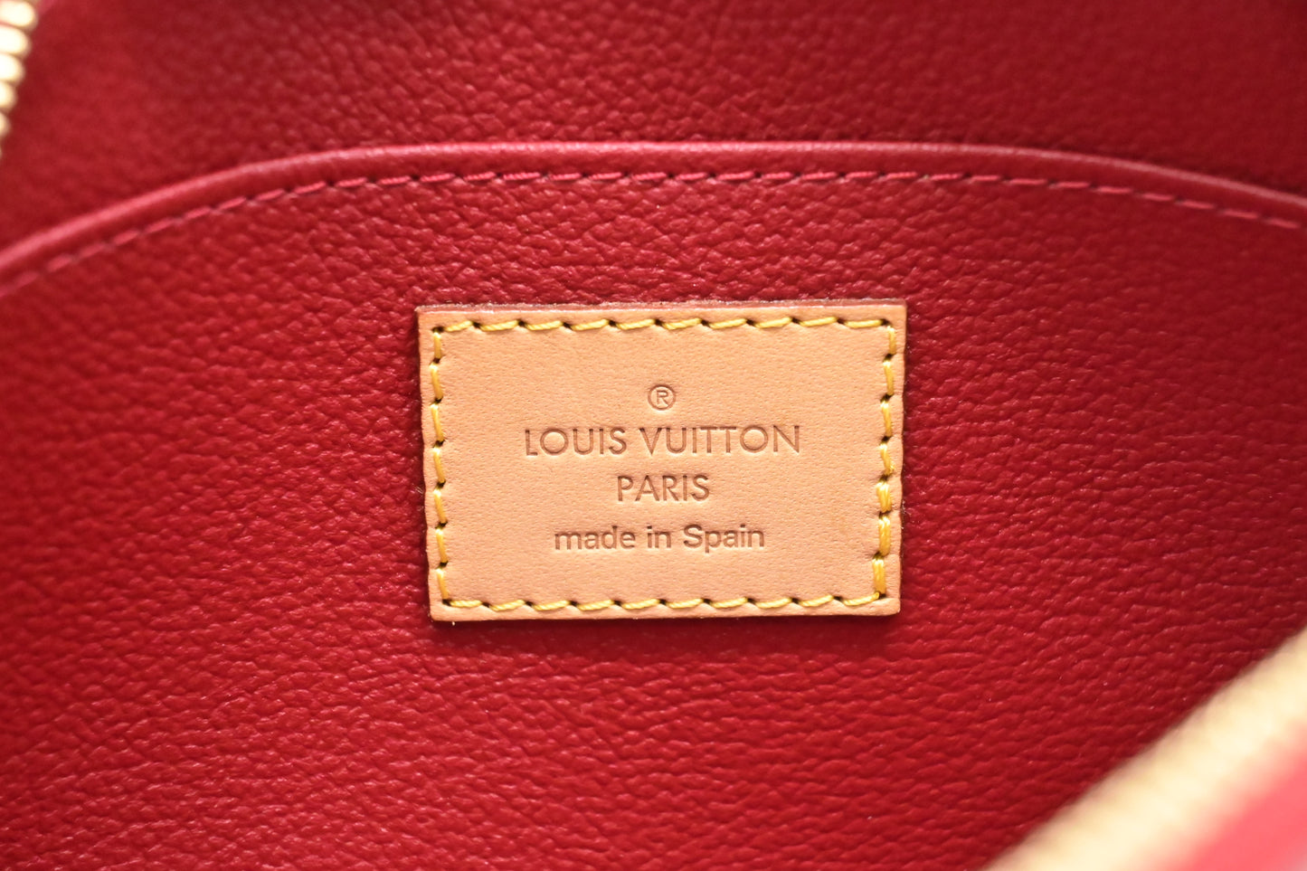 Louis Vuitton Pochette Cosmetique in Red Vernis Leather