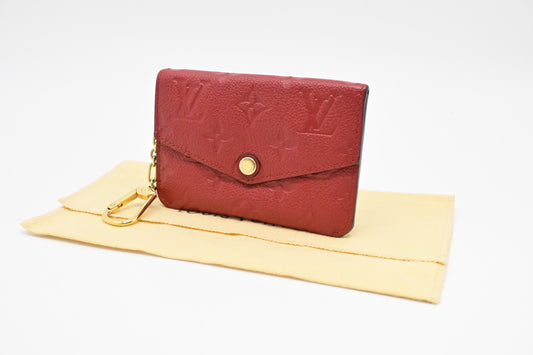 Louis Vuitton Pochette Cles in Red Empreinte Leather