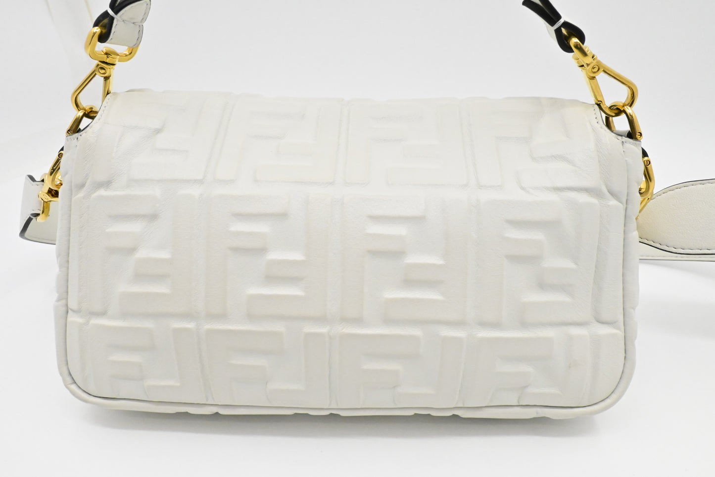 Fendi Baguette in White Nappa Leather