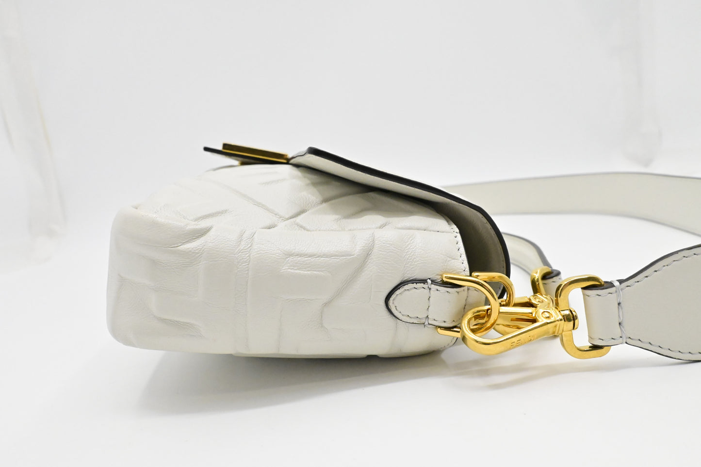 Fendi Baguette in White Nappa Leather