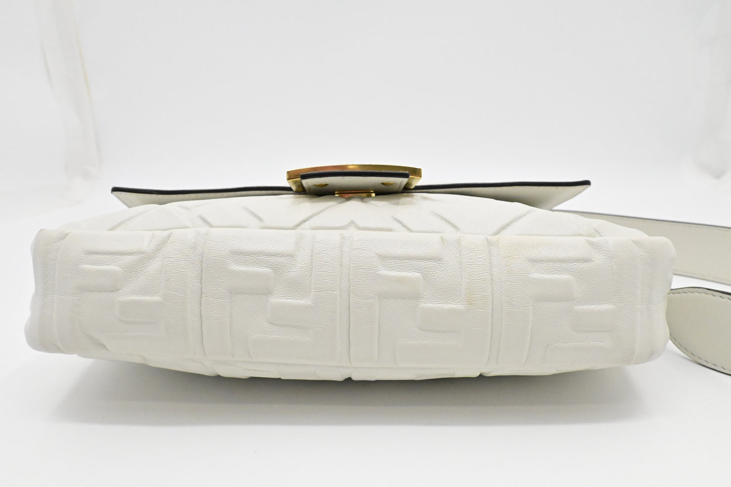 Fendi Baguette in White Nappa Leather