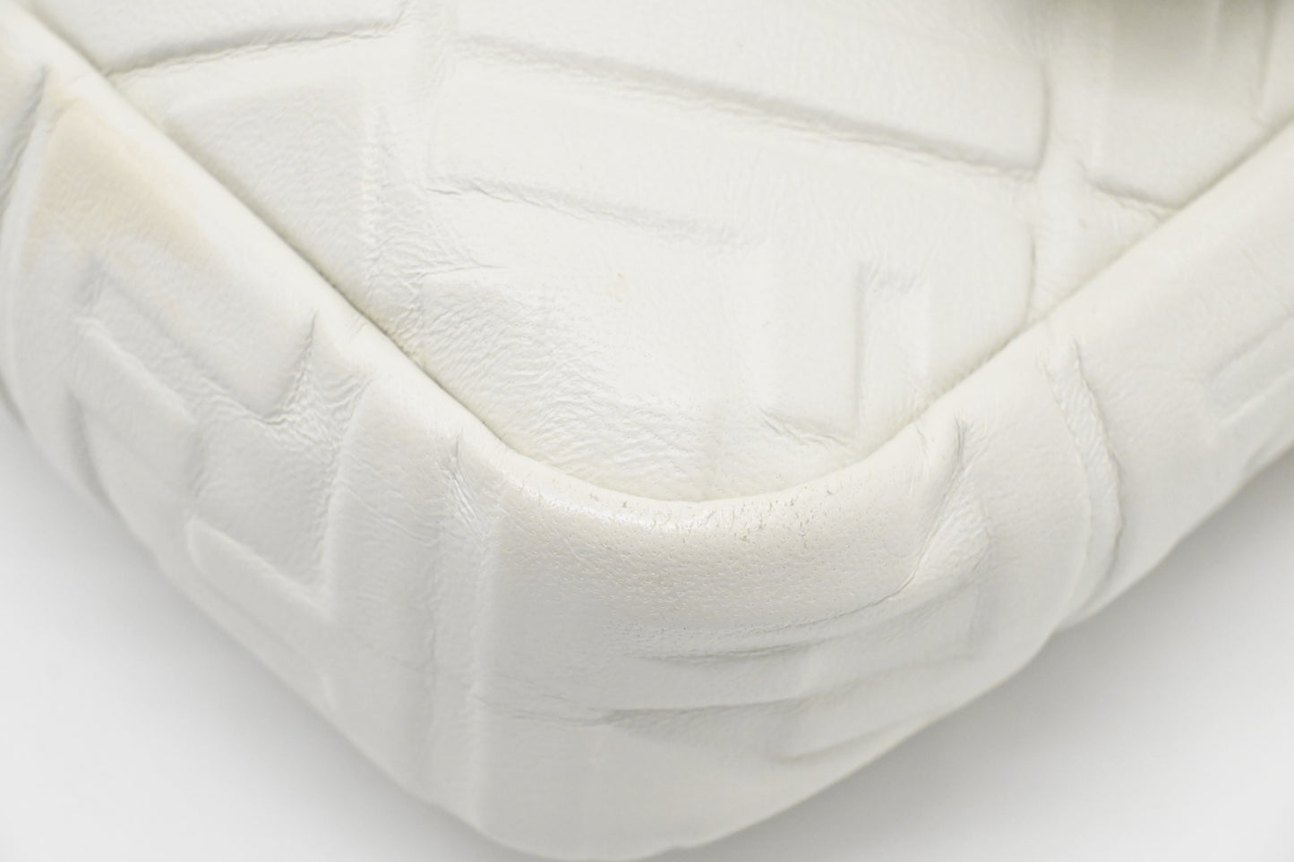 Fendi Baguette in White Nappa Leather