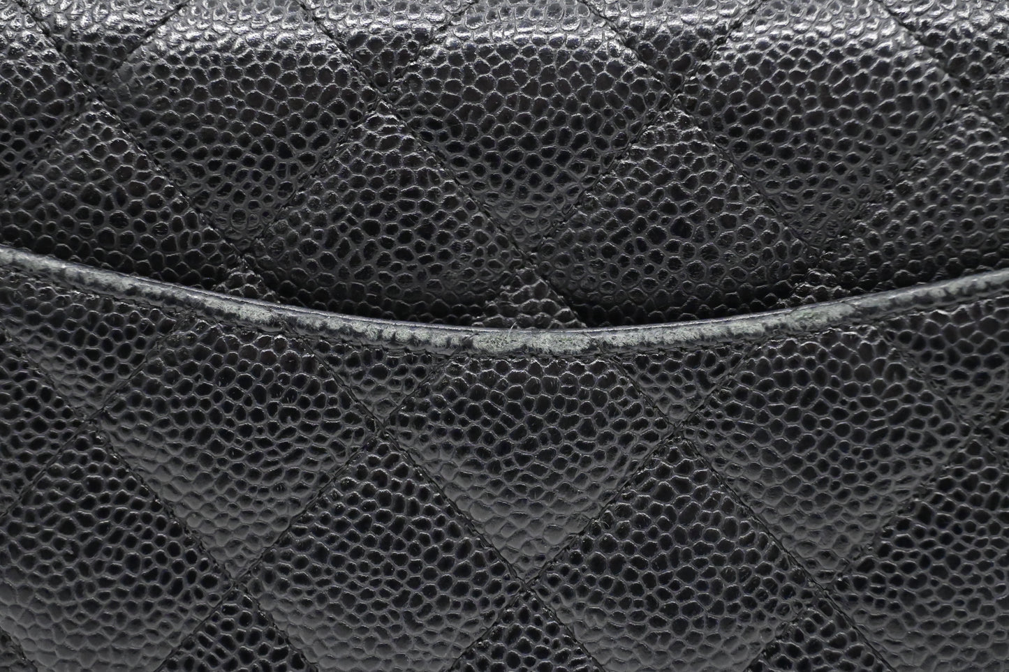 Chanel Wallet on Chain in Black Mattelassé Caviar Leather