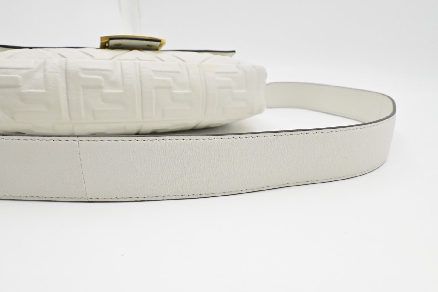 Fendi Baguette in White Nappa Leather