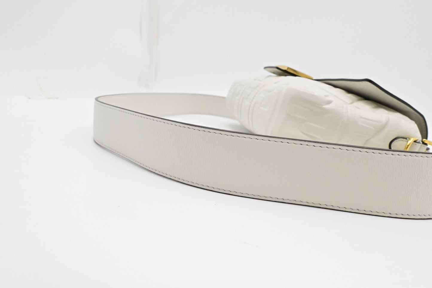 Fendi Baguette in White Nappa Leather