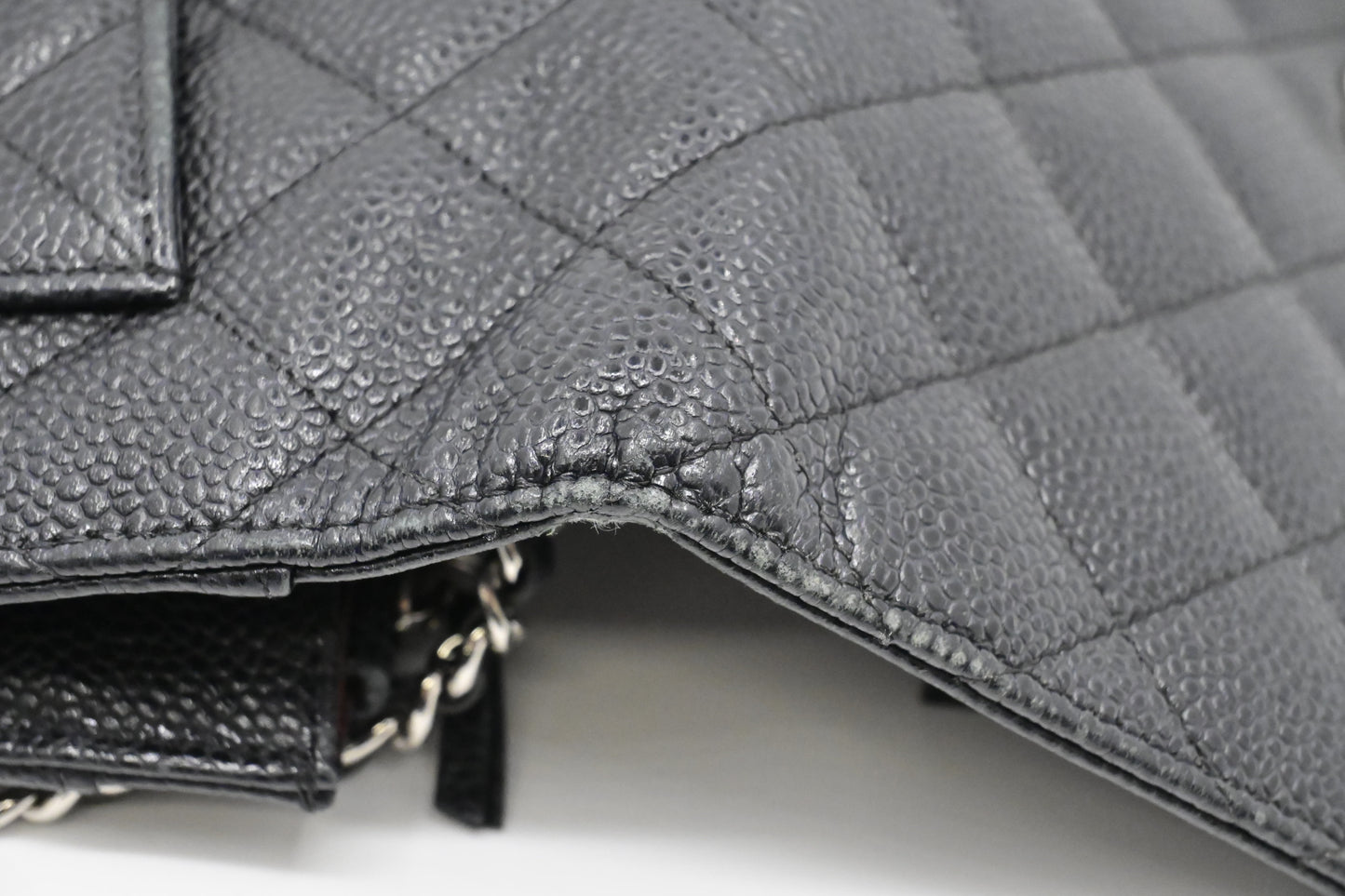 Chanel Wallet on Chain in Black Mattelassé Caviar Leather
