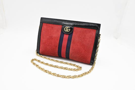 Gucci Ophidia Crossbody in Red Suede