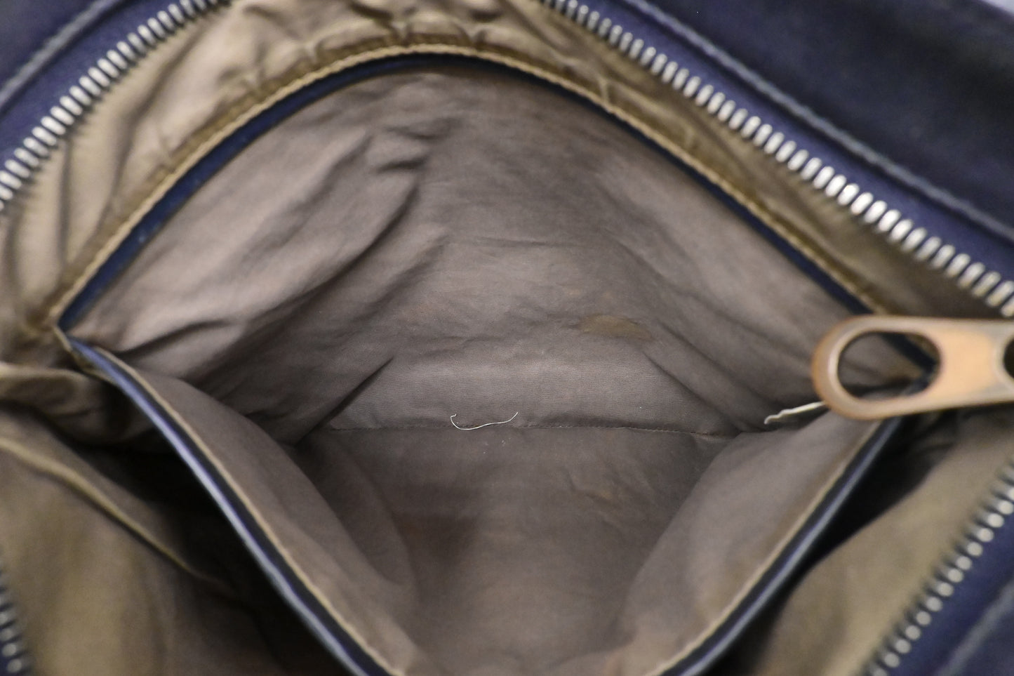 Bottega Veneta Small Crossbody in Dark Blue Intrecciato Leather