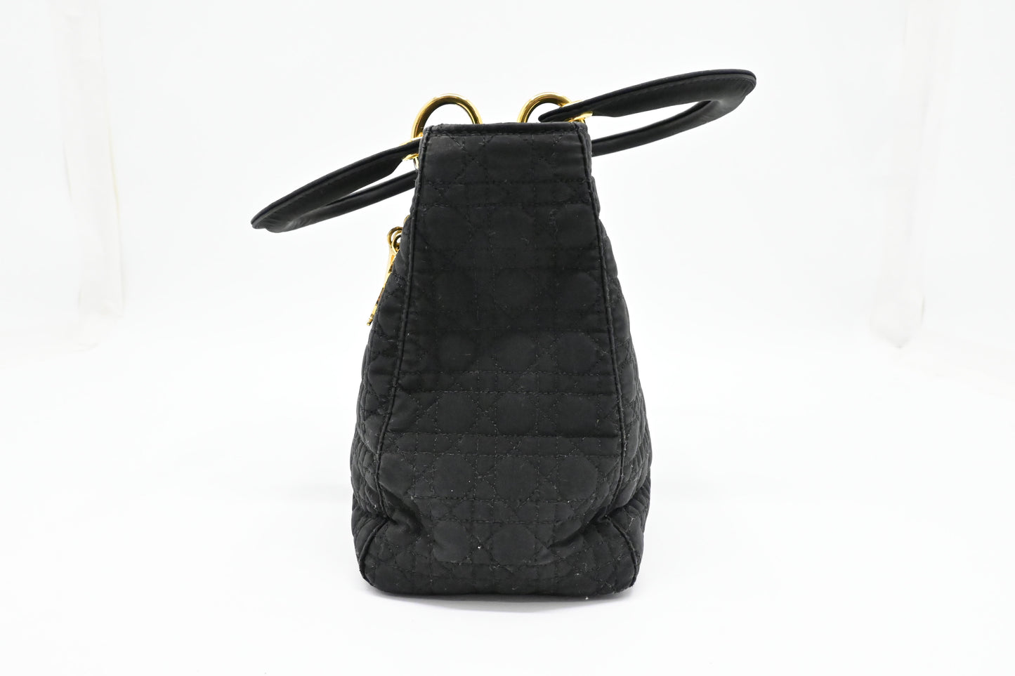 Dior Small Lady Dior in Black Nylon Canvas