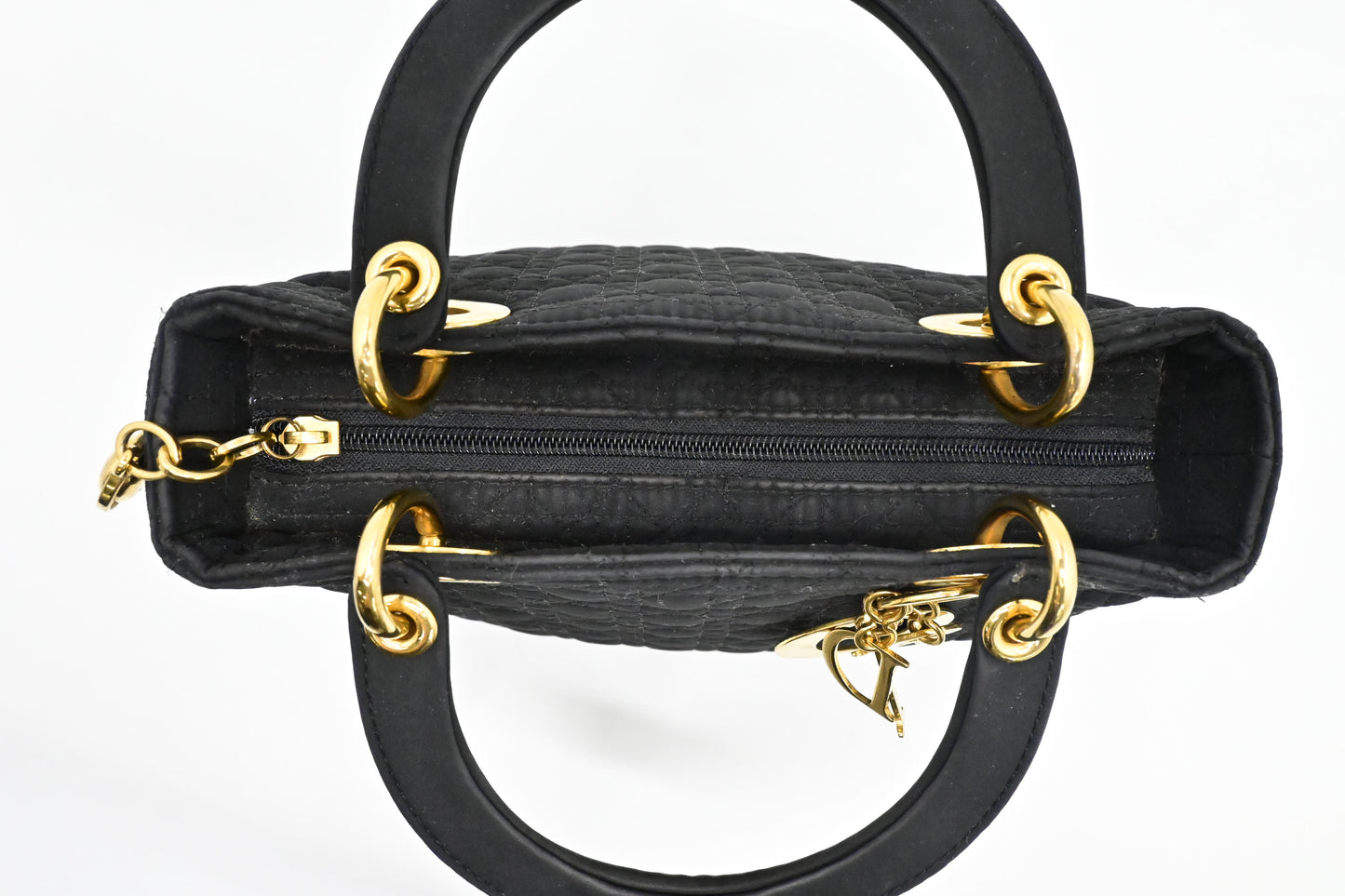 Dior Small Lady Dior in Black Nylon Canvas