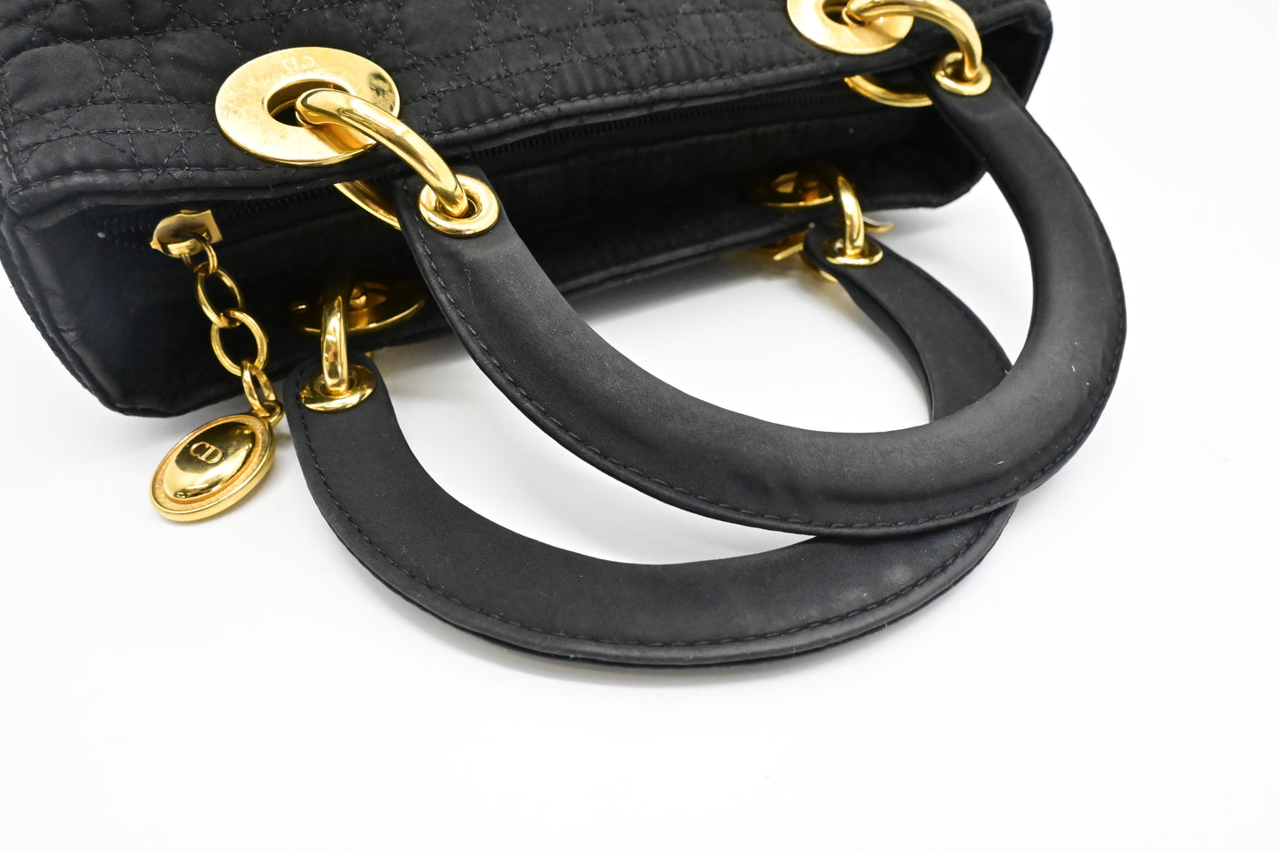 Dior Small Lady Dior in Black Nylon Canvas