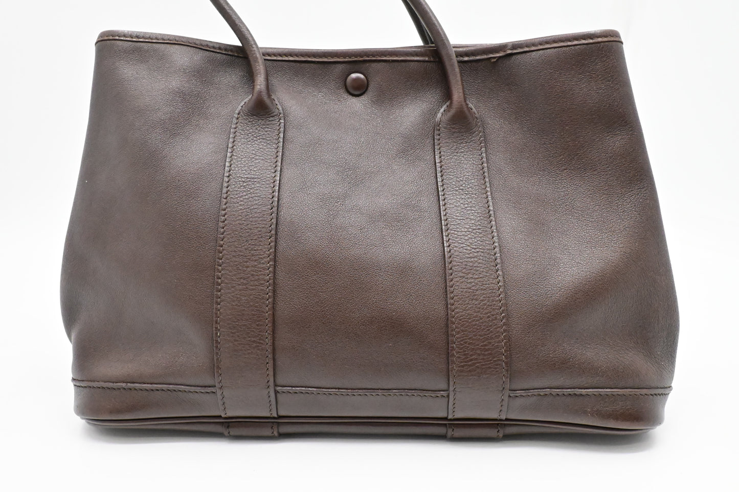 Hermes Bolduc Garden Party TPM in Chocolate Swift Leather