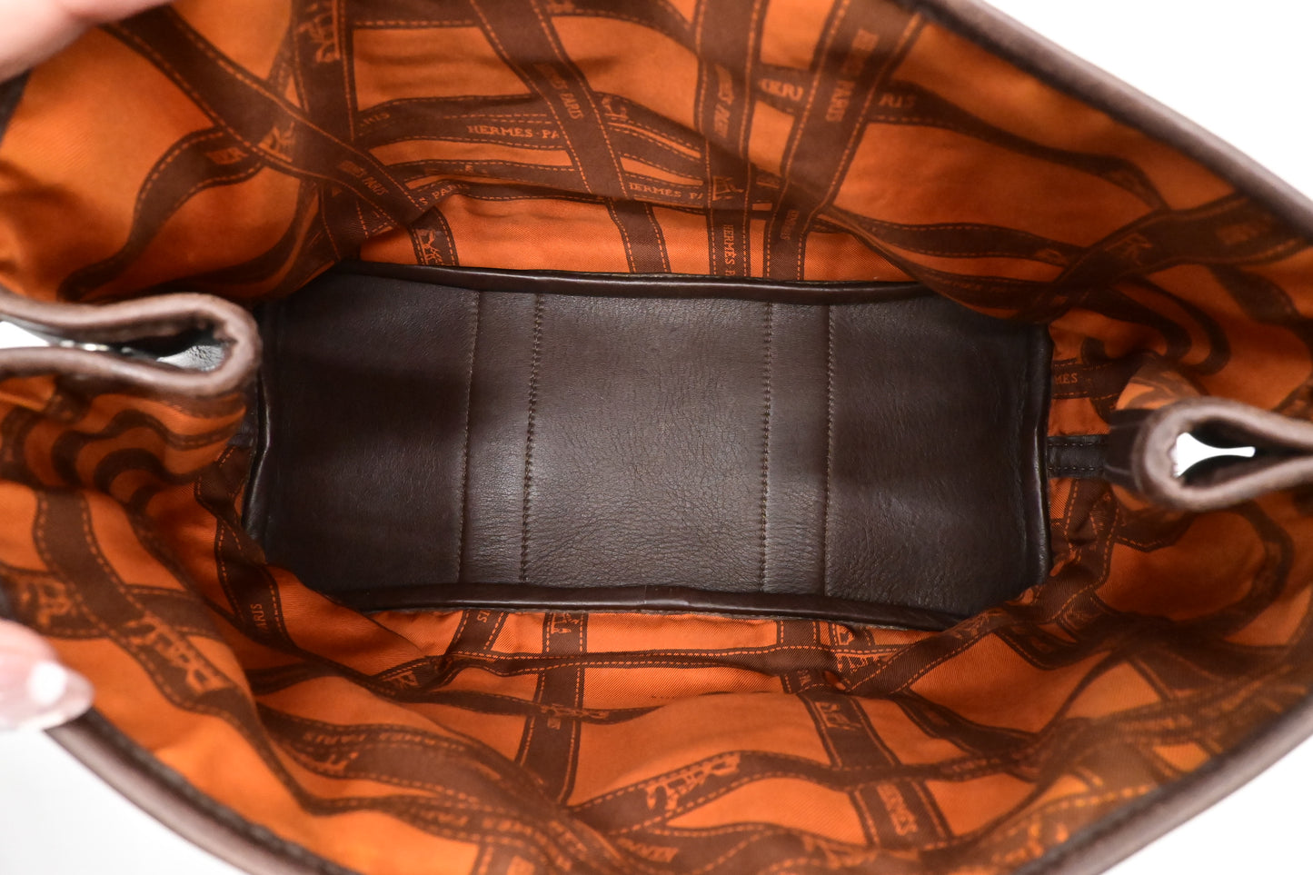 Hermes Bolduc Garden Party TPM in Chocolate Swift Leather