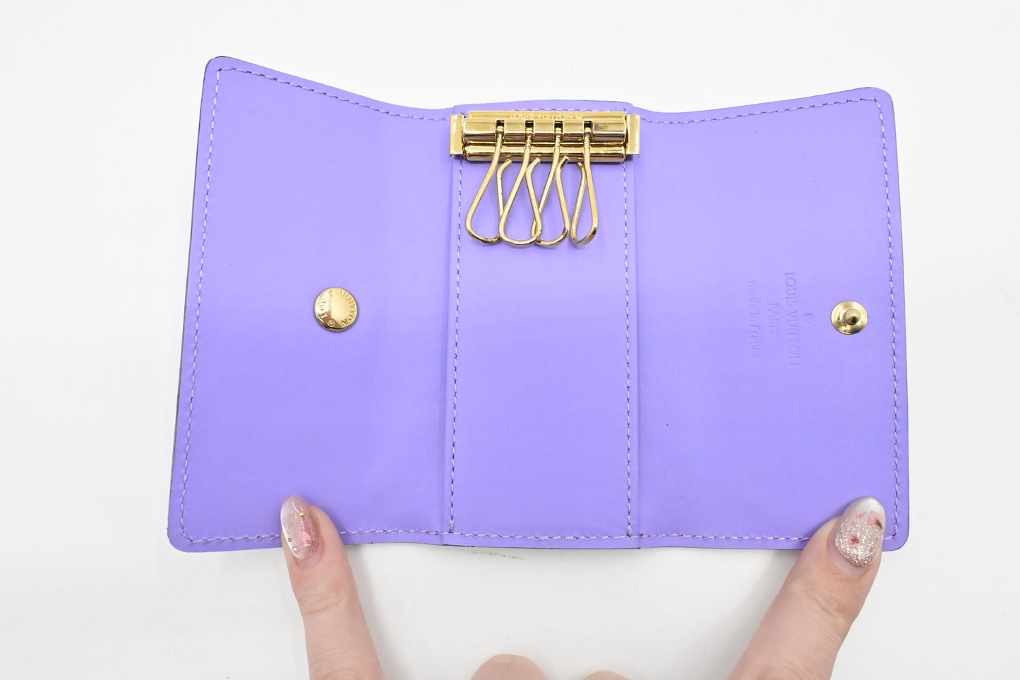 Louis Vuitton 4 Key Case in Lilac Vernis Leather