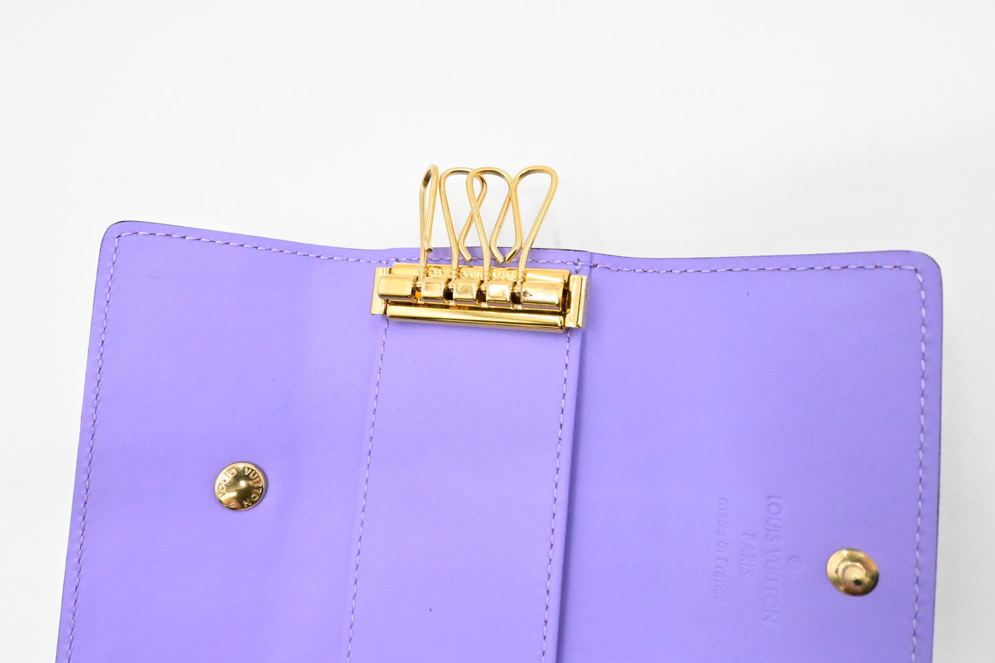 Louis Vuitton 4 Key Case in Lilac Vernis Leather