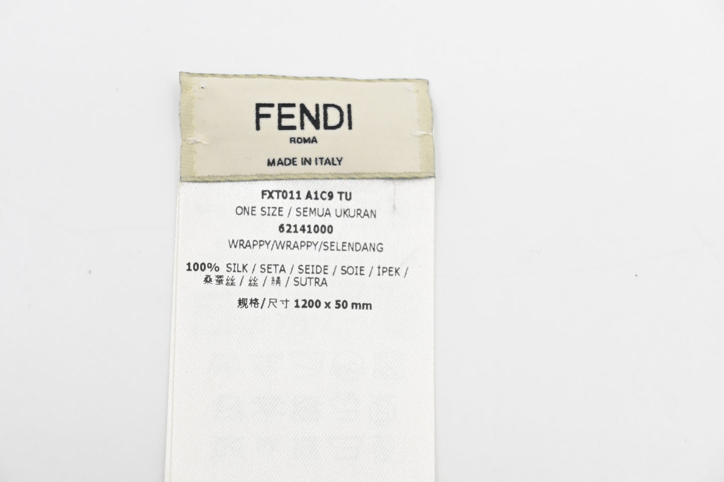 Fendi Fun Fair Wrappy Bandeau in Black and Multicolor Silk