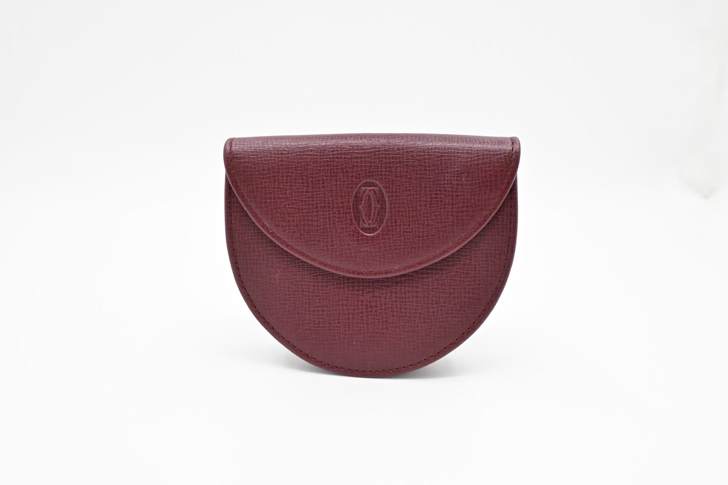 Cartier Coin Case in Burgundy Leather