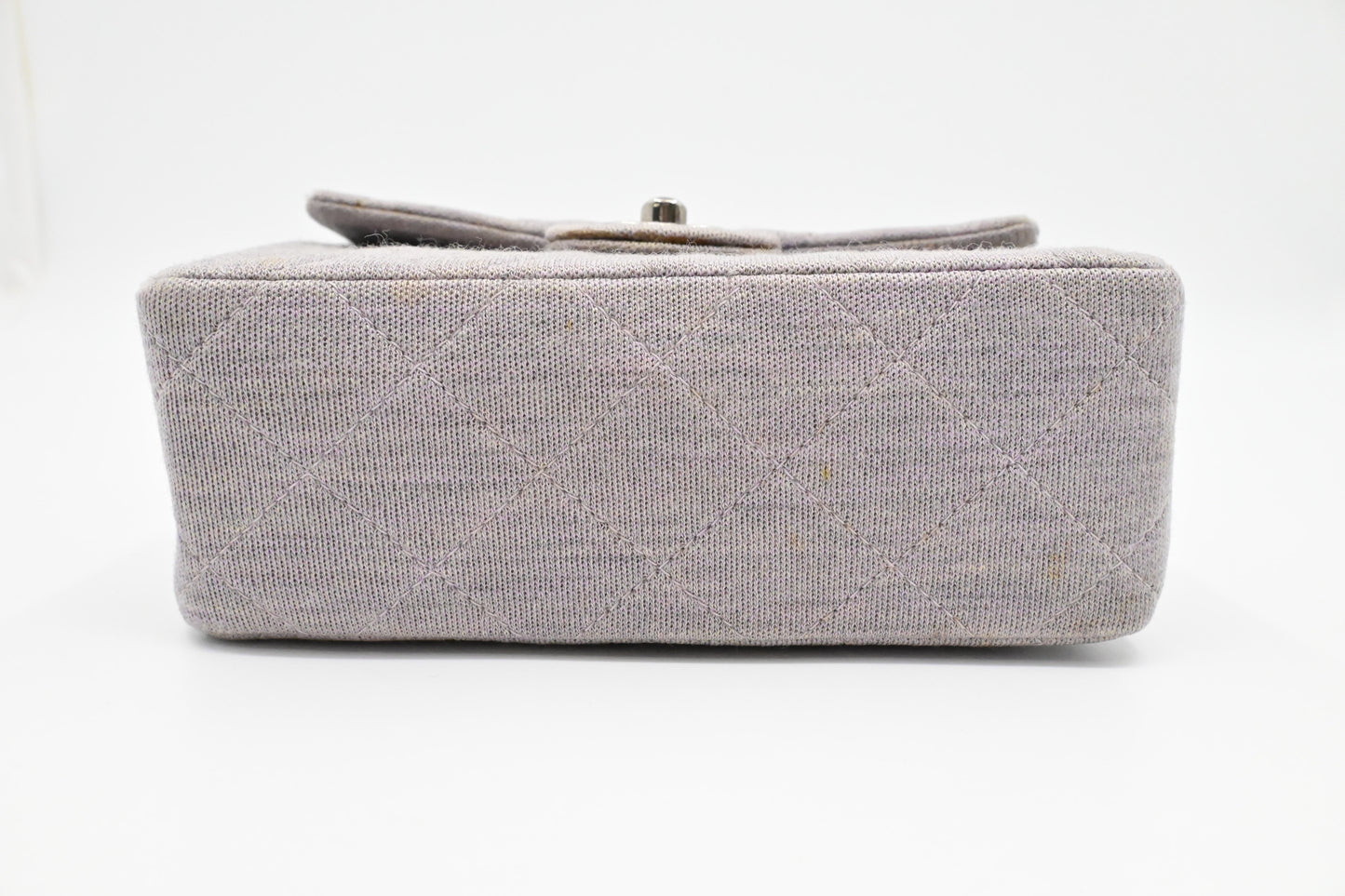 Chanel Mini Square in Lavender Gray Cotton Canvas