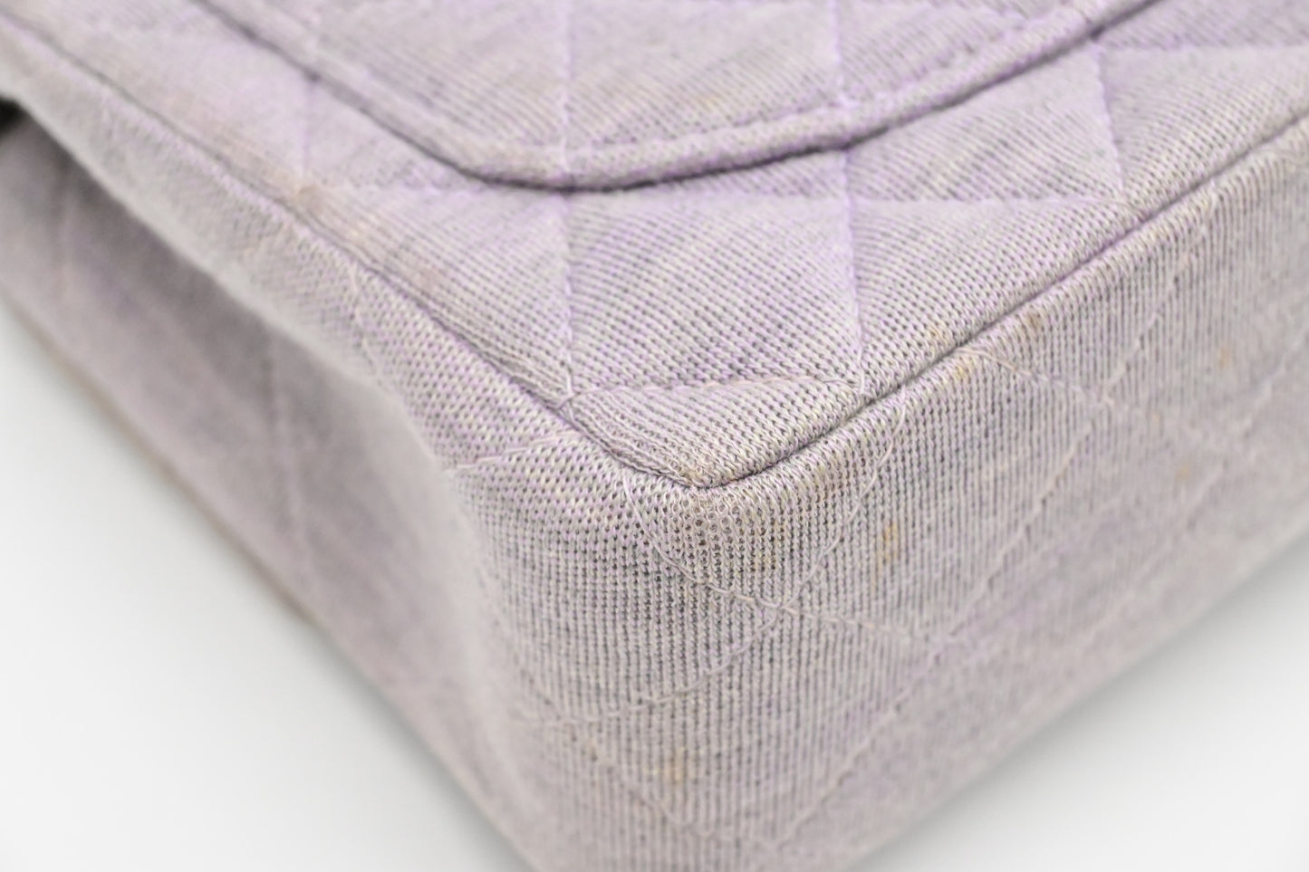 Chanel Mini Square in Lavender Gray Cotton Canvas