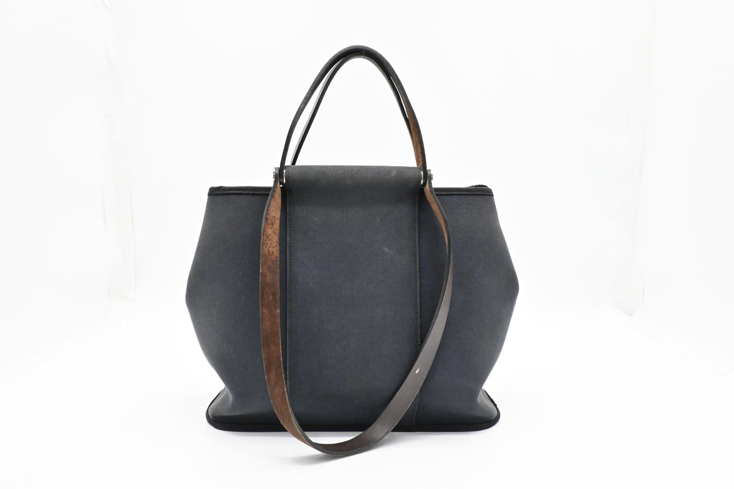 Hermes Cabag Elan PM in Navy Blue Canvas