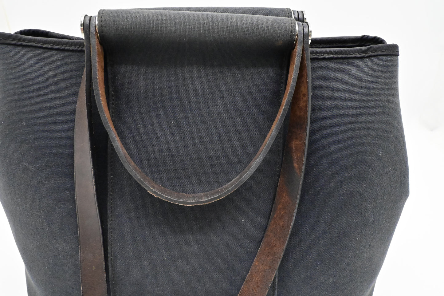Hermes Cabag Elan PM in Navy Blue Canvas