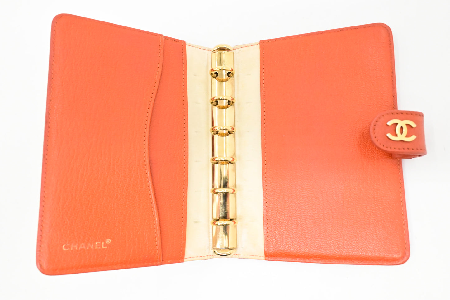 Chanel Agenda PM in Orange Leather