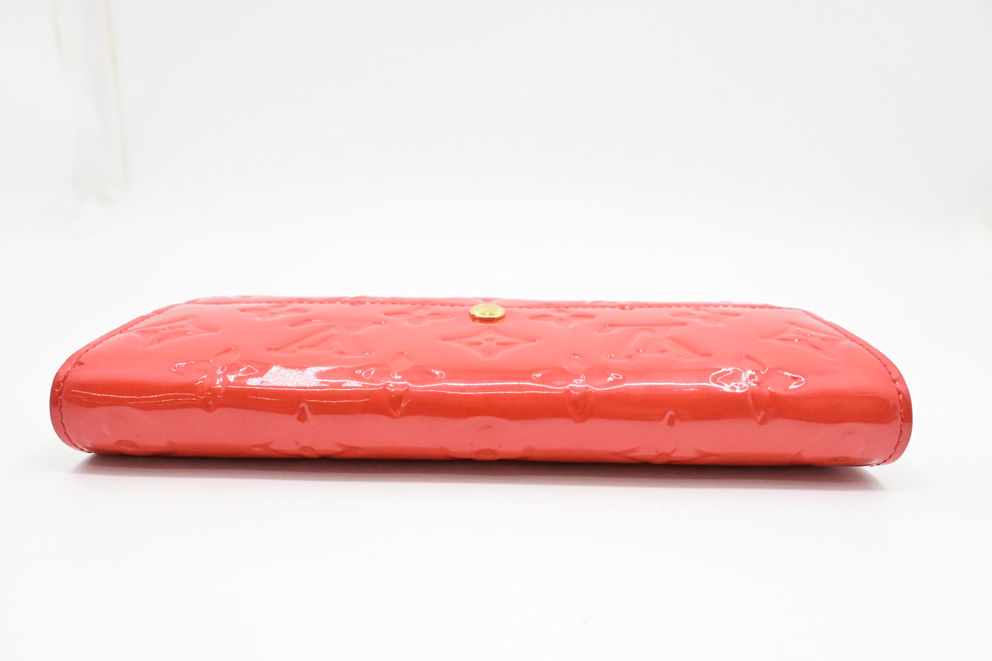Louis Vuitton Sarah Wallet in Grapefruit Vernis Leather