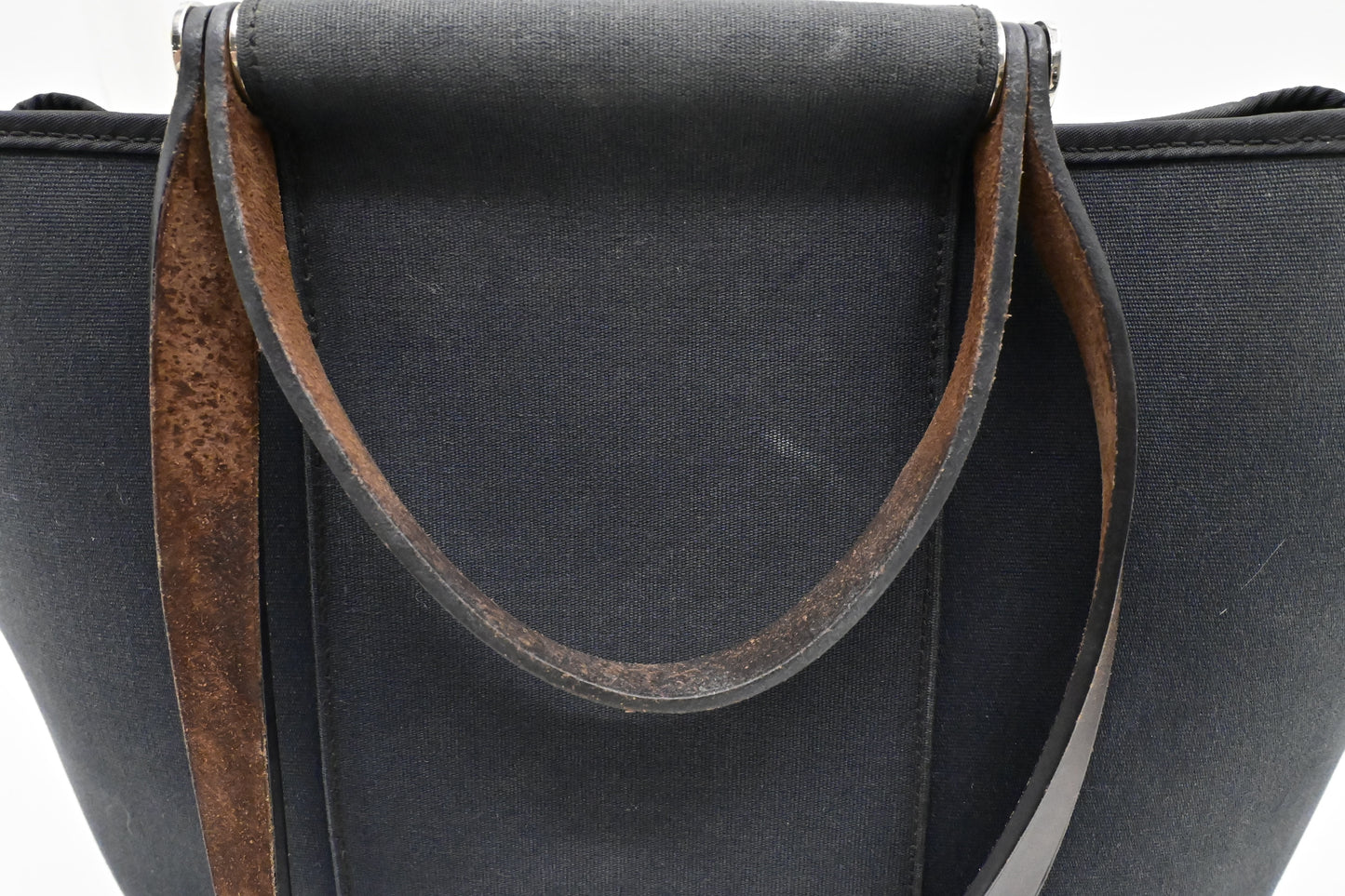 Hermes Cabag Elan PM in Navy Blue Canvas