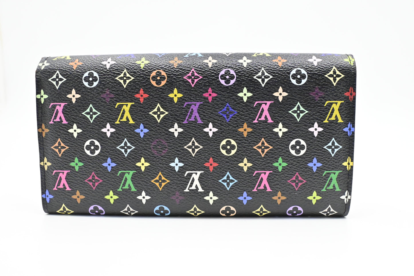 Louis Vuitton Sarah Wallet in Black Multicolor Monogram Canvas