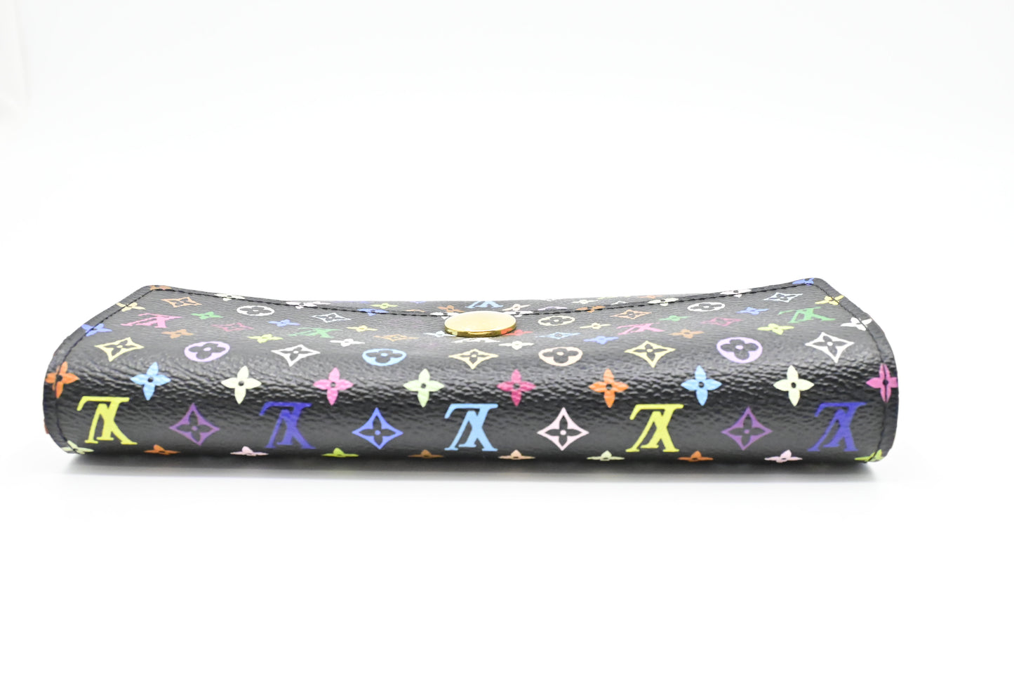 Louis Vuitton Sarah Wallet in Black Multicolor Monogram Canvas