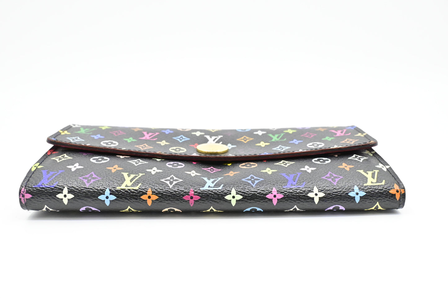 Louis Vuitton Sarah Wallet in Black Multicolor Monogram Canvas