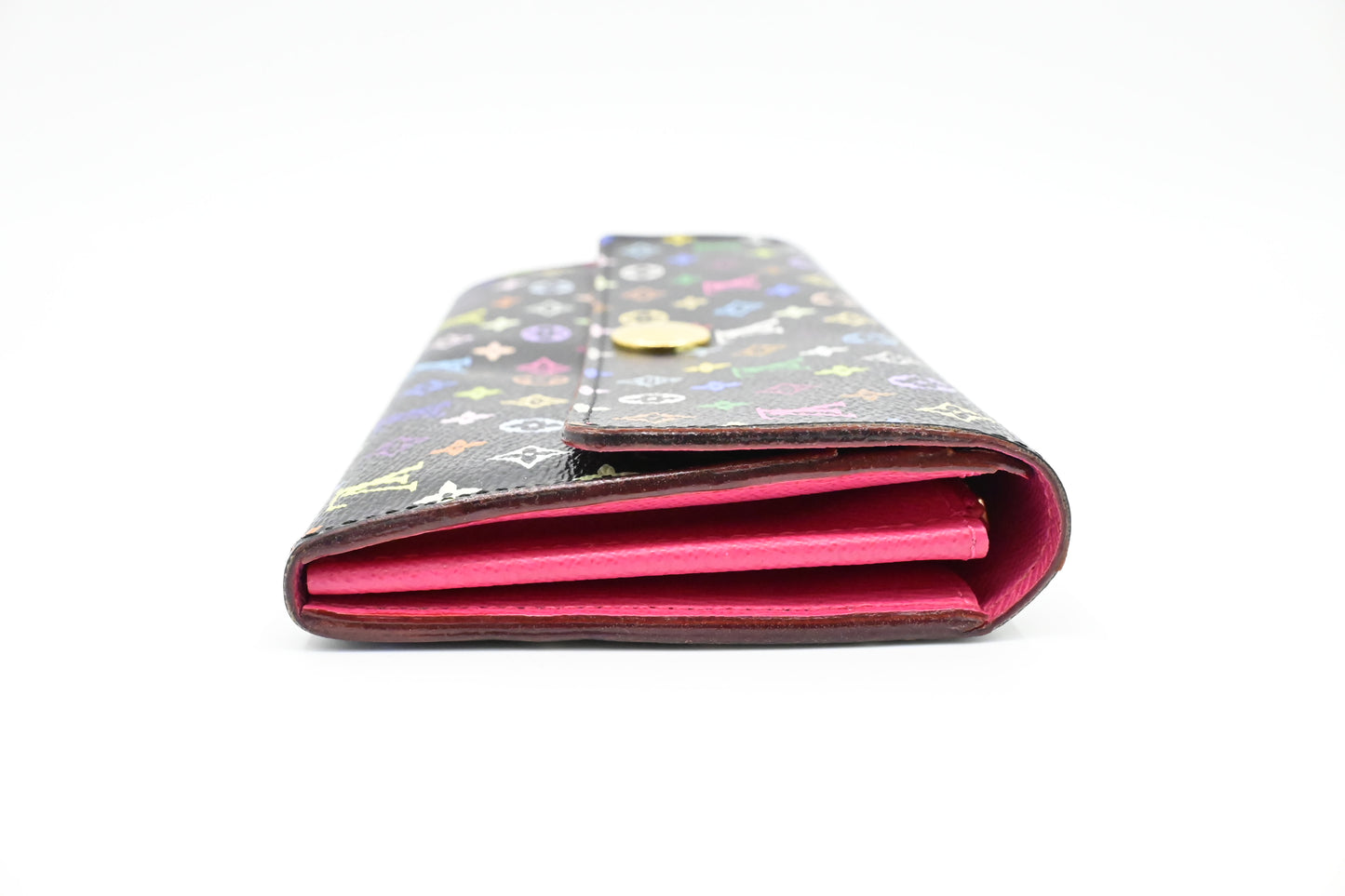 Louis Vuitton Sarah Wallet in Black Multicolor Monogram Canvas