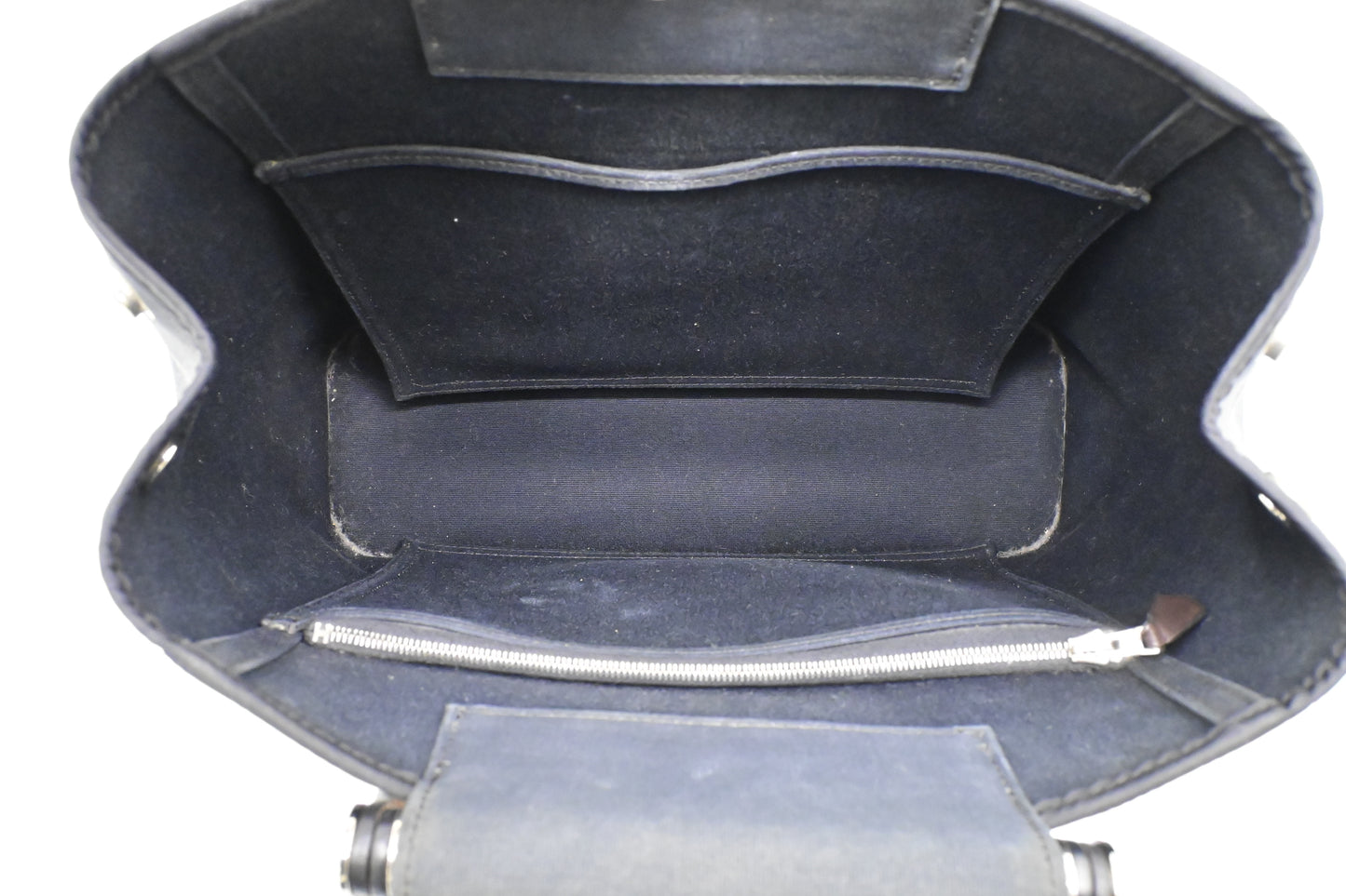 Hermes Cabag Elan PM in Navy Blue Canvas