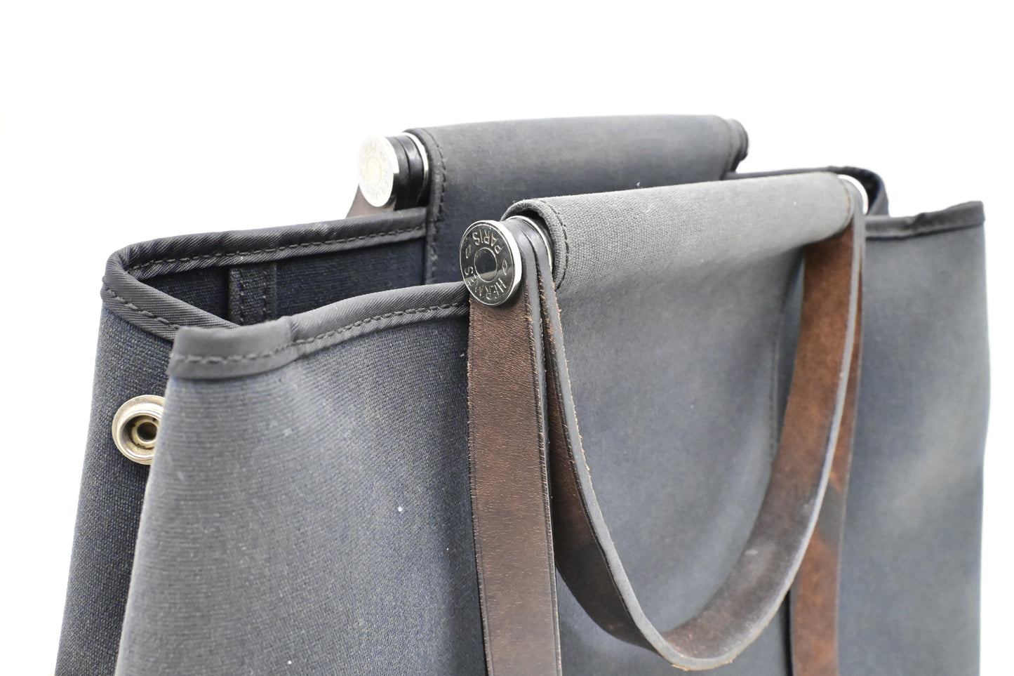 Hermes Cabag Elan PM in Navy Blue Canvas